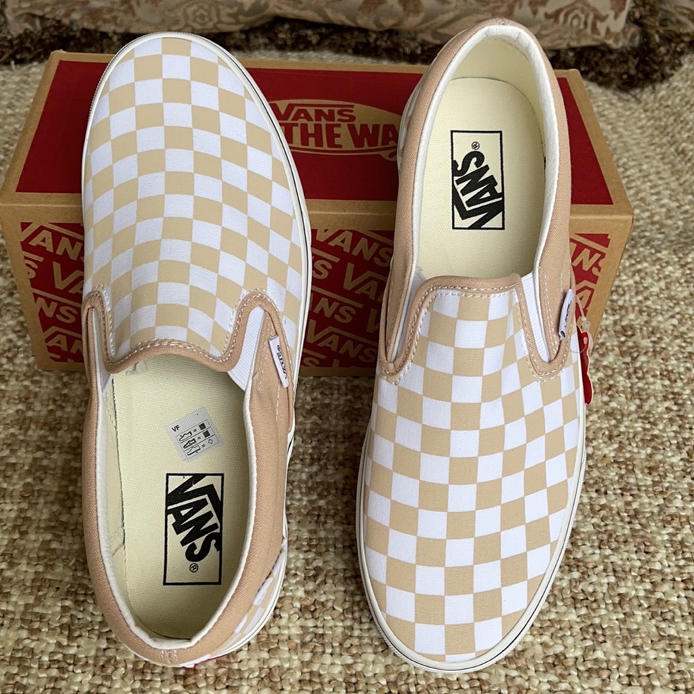Vans Classic Slip On Checkerboard Frappe/Trwht WMN - Picture 12 of 16